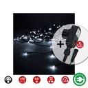 CORTINA ICICLE CON PROGRAMADOR EASY-CONNECT 2x0,5m 12 TIRAS 40 LEDS BLANCO FRIO EDM