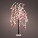 SAUCE LLORÓN MICROLED FLOR ROSA EXTERIOR 180CM 360 LEDS
