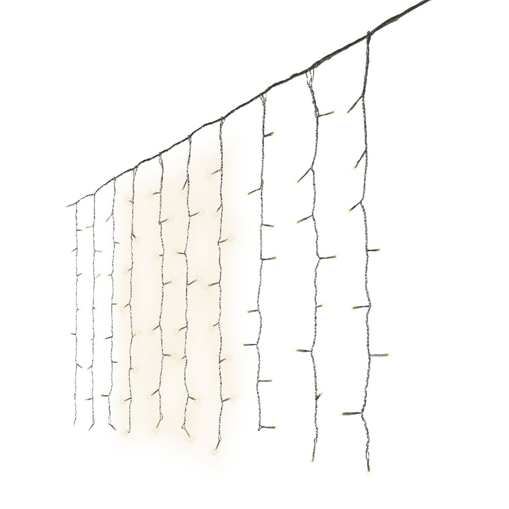 CORTINA LED EXTERIOR BLANCO CALIDO  2,25x1,5m-240 LEDS