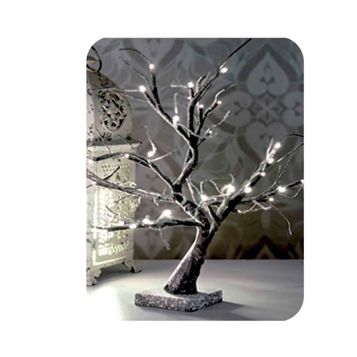 [000002573] ARBOL 3D SAKURA NEVADO 45cm BLANCO CALIDO (FUNCIONA A PILAS 3xAA) INTERIOR EDM