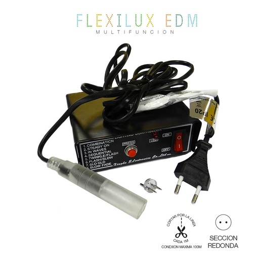 [000002577] PROGRAMADOR TUBO FLEXILUX 100m 2 VIAS (IP44 INTERIOR-EXTERIOR) EDM