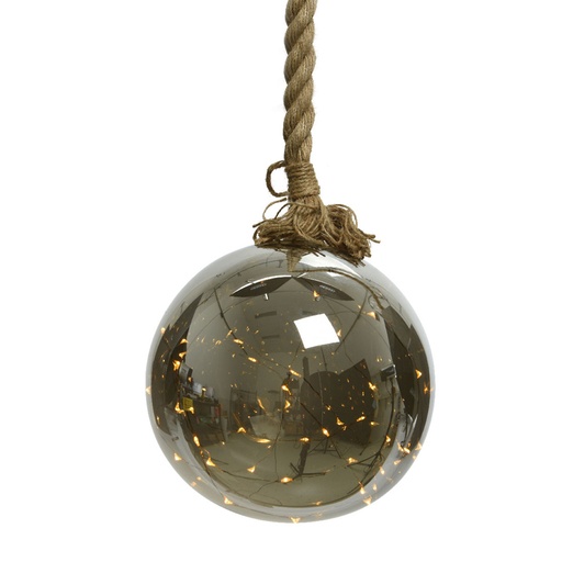 [000002620] BOMBILLA A PILAS  MICROLED CON CUERDA LUZ BLANCO CALIDO  Ø20x80cm