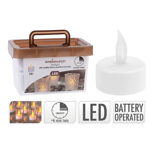 [000002824] SET 24 VELAS LED EFECTO FUEGO REAL