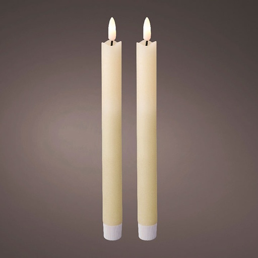 [000002883] VELAS DE MESA LED Ø2x24cm 1L