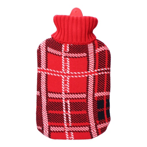 [000003117] BOLSA DE AGUA CALIENTE CLASICO ESCOCES ROJO 2 l