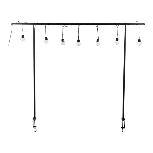 [000003220] SOPORTE PARA MESA DE EXTERIOR CON 10 BOMBILLAS DE LED A PILAS BLANCO CÁLIDO