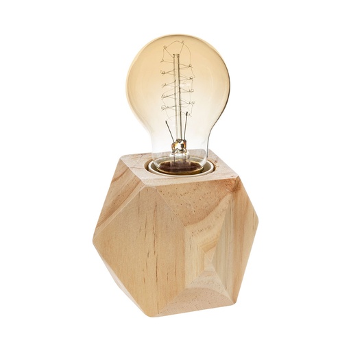 [000003226] LAMPARA DE MESA MADERA E27 (BOMBILLA NO INCLUIDA)