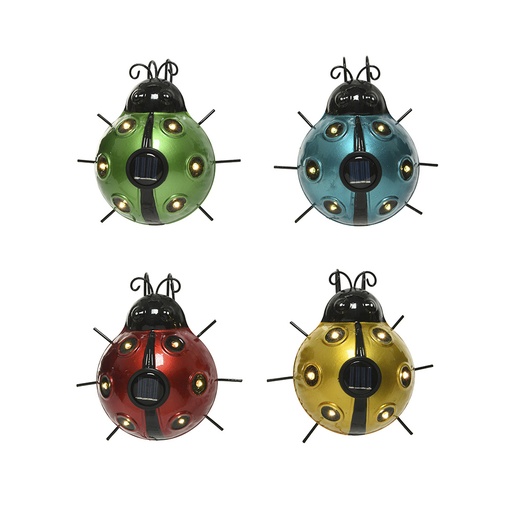 [000003255] LUZ SOLAR CON FORMA DE MARIQUITA 14,5X13X5CM MODELOS SURTIDOS