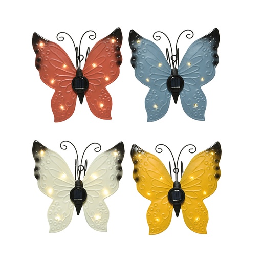 [000003257] LUZ SOLAR CON FORMA DE MARIPOSA 17,8x6x4cm MODELOS SURTIDOS