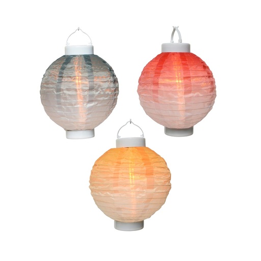 [000003259] LAMPARA SOLAR DE NYLON COLORES DEGRADADOS EFECTO LLAMA Ø20X23CM