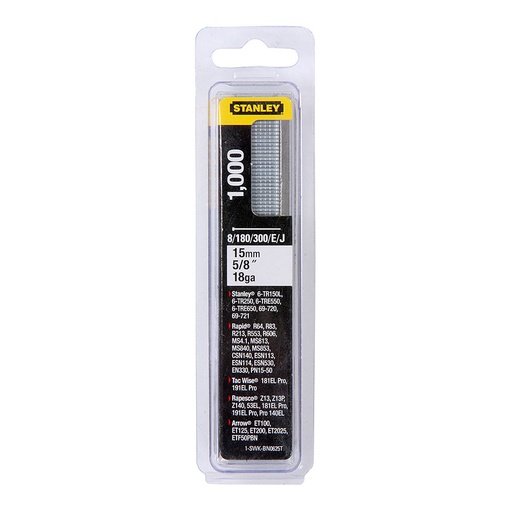 [000003264] CAJA 1000 CLAVOS/BRAD 8/300/E/TIPO J - 15mm 1-SWK-BN0625T STANLEY