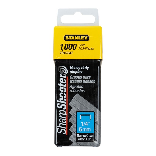 [000003265] CAJA 1000 GRAPAS TIPO G (4/11/140) 6mm 1-TRA704T STANLEY