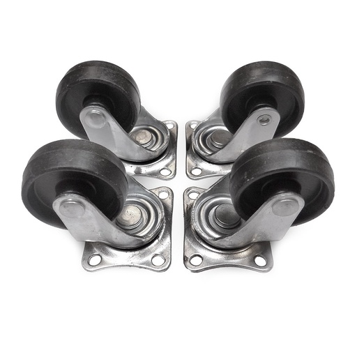 [000003285] SET 4 RUEDAS 40mm NEGRAS 45x40mm