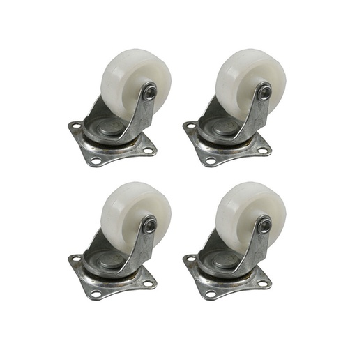 [000003286] SET 4 RUEDAS 40mm BLANCAS 45x40mm