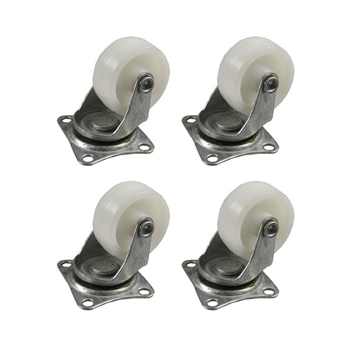 [000003288] SET 4 RUEDAS 50mm BLANCAS