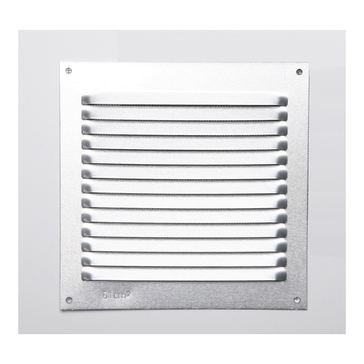 [000003363] REJILLA S/BORDE DE ALUMINIO 0.6 NATURAL 150x150mm