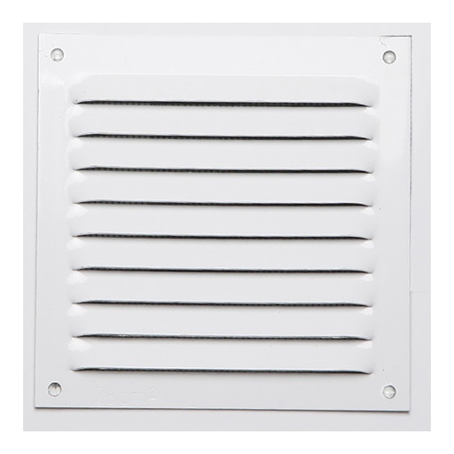 [000003366] REJILLA S/BORDE DE ALUMINIO 0.6 BLANCO LACADO 100x100mm