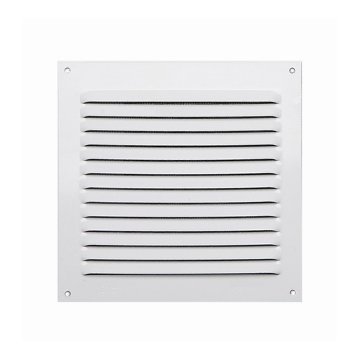 [000003367] REJILLA S/BORDE DE ALUMINIO 0.6 BLANCO LACADO 150x150mm