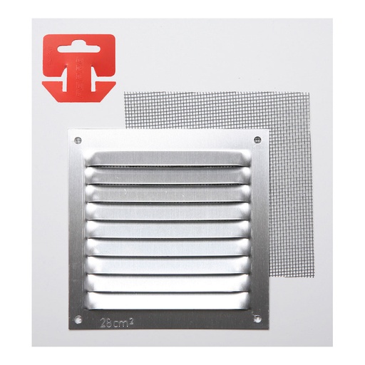 [000003370] REJILLA CON MOSQITERA. ALUMINIO 0.6 NATURAL 100x100mm (G)
