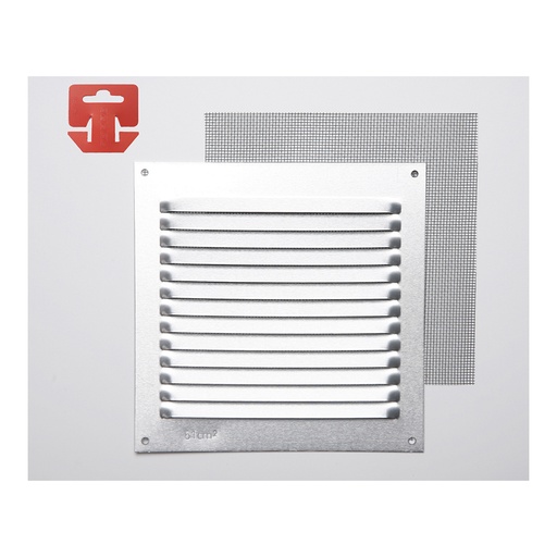 [000003371] REJILLA CON MOSQITERA. ALUMINIO 0.6 NATURAL 150x150mm (G)