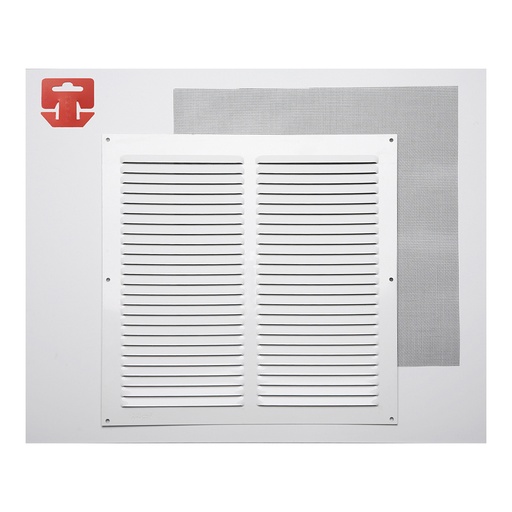 [000003383] REJILLA CON MOSQUITERA DE ALUMNIO 0.6 BLANCO LACADO 300x300mm (G)
