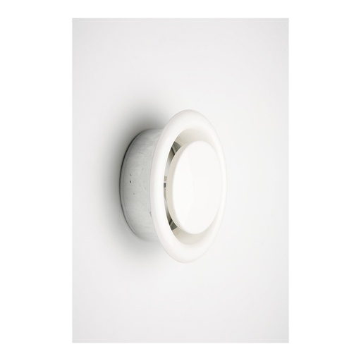 [000003393] DIFUSOR EMPOTRAR TUBO Ø125mm REGULABLE KOPPA ACERO BLANCO