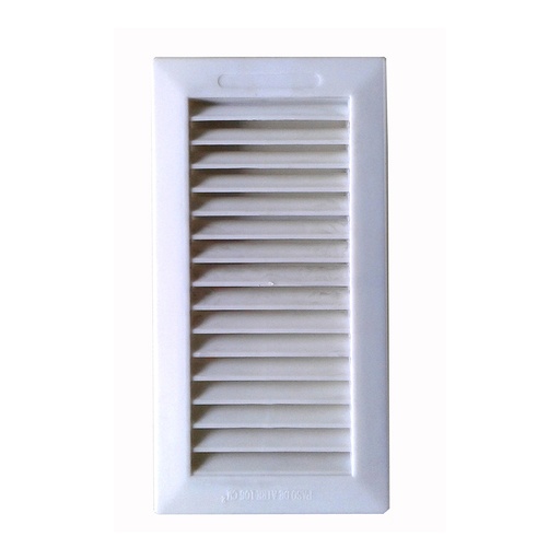 [000003394] REJILLA EMPOTRAR C/PESTAÑA 13.3x26cm+MARCO ABS BLANCO (G)