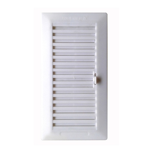 [000003395] REJILLA EMPOTRAR REGULABLE 13.3x26cm + MARCO ABS BLANCO (G)