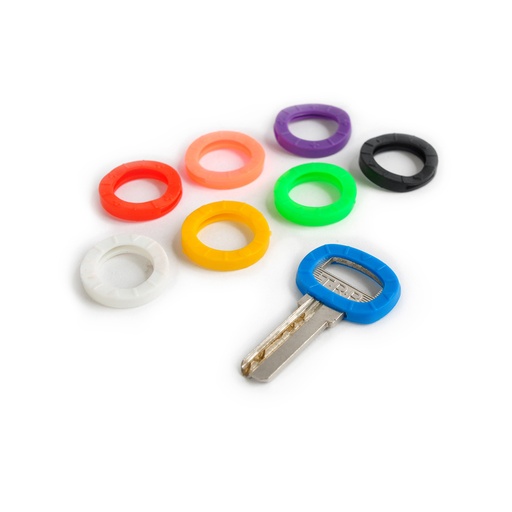 [000003413] PACK 20 ARANDELAS PLASTICO MARCADOR DE LLAVES (COLORES SURTIDOS)