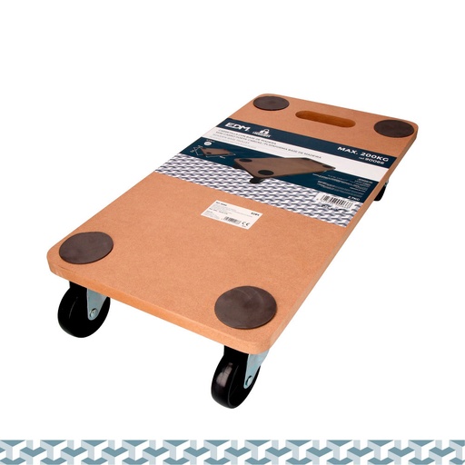[000003416] CARRETILLA CON BASE DE MADERA MAX. 200kg 58x30x12cm