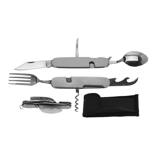 [000003428] NAVAJA PARA CAMPING DE ACERO INOX. CON 8 FUNCIONES. REDCLIFFS