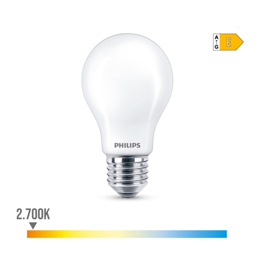 [000003440] BOMBILLA STANDARD LED E27 8,5W 1.055lm 2700K LUZ CALIDA Ø6x10,4cm. PHILIPS