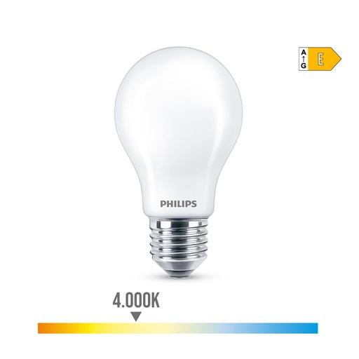 [000003441] BOMBILLA STANDARD LED E27 8,5W 1.055lm 4000K LUZ DIA Ø6x10,4cm. PHILIPS