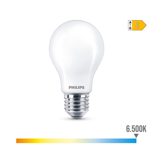 [000003442] BOMBILLA STANDARD LED E27 8,5W 1.055lm 6500K LUZ FRIA Ø6x10,4cm. PHILIPS