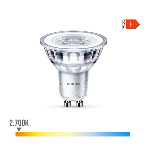 [000003462] BOMBILLA GU10 LED 4,6W 390lm 2700K LUZ CALIDA Ø5x5,4cm PHILIPS