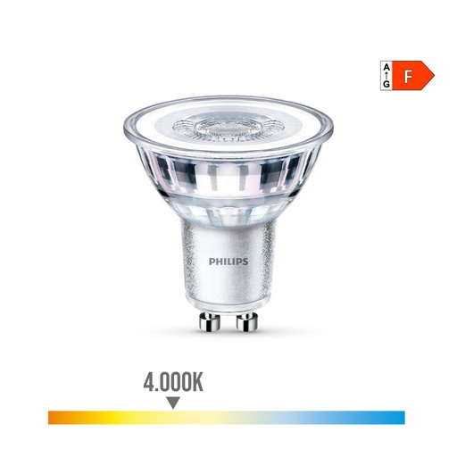 [000003463] BOMBILLA GU10 LED 4,6W 390lm 4000K LUZ DIA Ø5x5,4cm PHILIPS