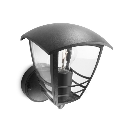 [000003500] APLIQUE EXTERIOR PARED 1X60W NEGRO MOD. CREEK PHILIPS
