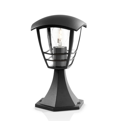 [000003502] APLIQUE EXTERIOR SOBREMURO1X60W NEGRO MOD. CREEK PHILIPS