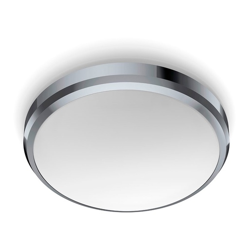 [000003532] PLAFÓN INTERIOR DE LED 6W 640lm 4000K LUZ DIA. COLOR CROMO (ESPECIAL BAÑO) Ø22x7cm PHILIPS