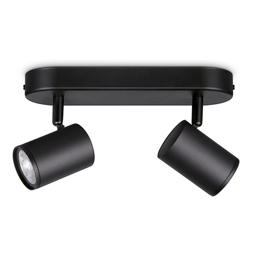 [000003548] REGLETA LED 2 ELEMENTOS  WIZ 2X5W RGB 690 LM COLOR NEGRO