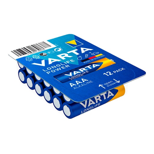 [000003605] PILA VARTA LONGLIFE POWER AAA - LR03 CAJA 12 UNID  Ø10,5x44,5mm