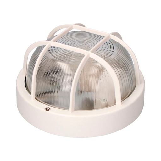 [000003606] APLIQUE REDONDO IP54 COLOR BLANCO 1xE27 40W Ø18,5x10,4cm MODELO TARRAGONA. EDM