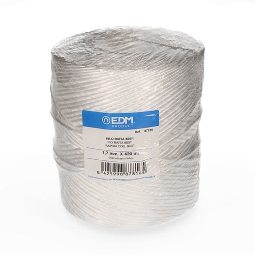 [000003610] HILO RAFIA 600/1 BOBINA 750g/420m BLANCO EDM