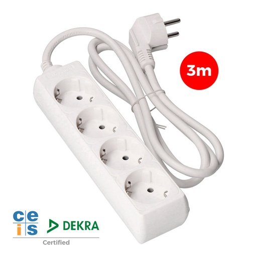 [000003621] BASE MULTIPLE 4 TOMAS SCHUKO 3m. 3x1,5mm EDM