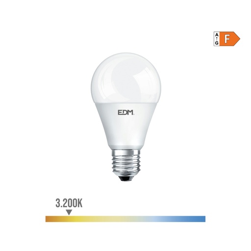 [000003634] BOMBILLA STANDARD LED REGULABLE E27 10W 810lm 3200K LUZ CALIDA Ø5,9x11cm EDM