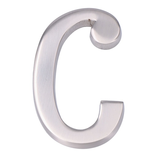 [000003670] LETRA C NIQUEL MATE 10cm  FIJACIÓN INVISIBLE EDM
