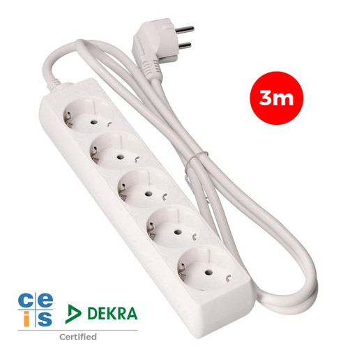 [000003687] BASE MULTIPLE 5 TOMAS SCHUKO 3m. 3x1,5mm EDM
