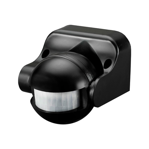 [000003693] DETECTOR DE MOVIMIENTO CON REGULADOR NOCHE/DIA ORIENTABLE 180° IP44 NEGRO EDM
