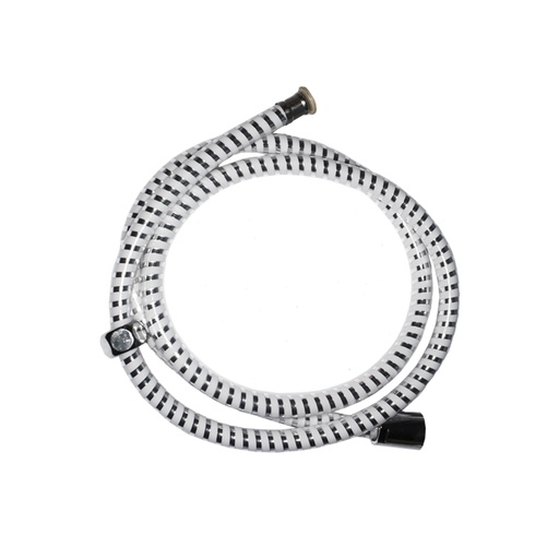 [000003701] FLEXO DE DUCHA FLEXIBLE. 2m COLOR BLANCO/CROMO EDM