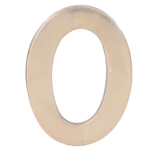 [000003703] NUMERO 0 LATON PULIDO 10cm FIJACION INVISIBLE EDM